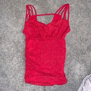 Glittery tight shirt . Really cute